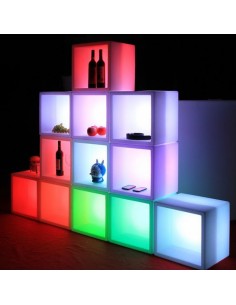 Куб-витрина с подсветкой 40 см LED Block RGB с аккумулятором 2