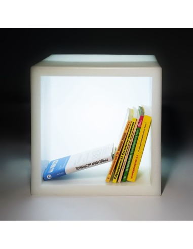 Куб-витрина с подсветкой 40 см LED Block белый 220V