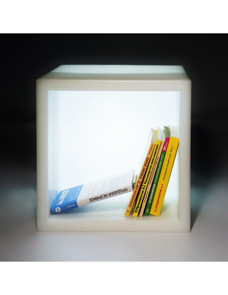 Куб-витрина с подсветкой 40 см LED Block белый 220V Куб-витрина с подсветкой 40 см LED Block белый 220V