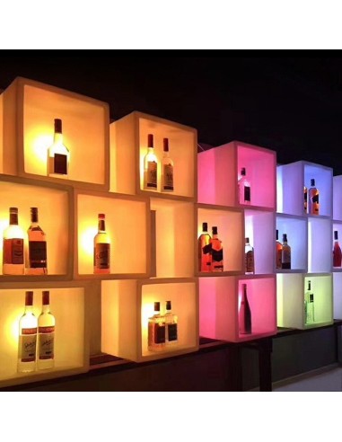 Куб-витрина с подсветкой 40 см LED Block RGB 220V