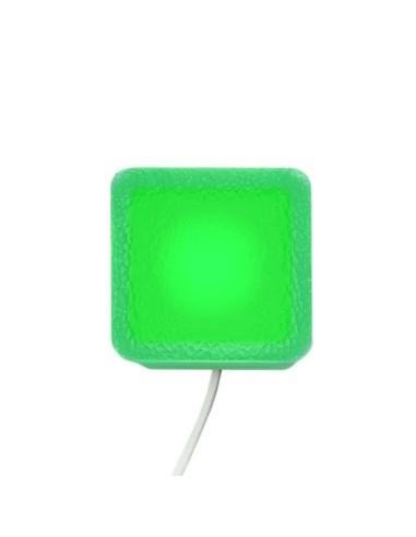 Светодиодная брусчатка 50x50 мм LED Lumbrus Crystal зелёная IP68