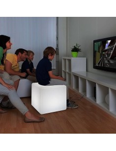 Светильник куб беспроводной LED CUBE 50 см разноцветный RGB с аккумулятором и пультом USB IP68