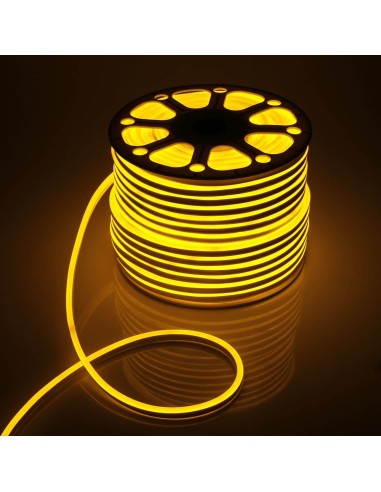 Гибкий неон LED Neon Mini 8x16 мм жёлтый IP67 12V