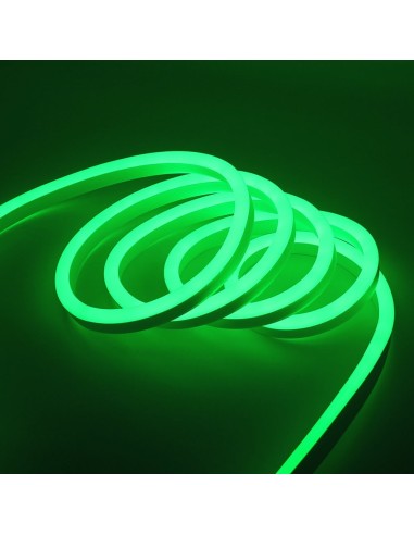 Гибкий неон LED Neon 14x25 мм зелёный IP67 220V