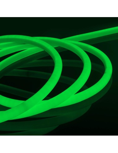 Гибкий неон LED Neon 360° круглый 14 мм зелёный IP65 220V