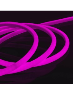 Гибкий неон LED Neon 360° круглый 14 мм розовый IP65 220V