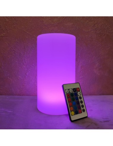 Настольная лампа Цилиндр LED CYLINDER 20 с разноцветной RGB подсветкой и пультом ДУ IP65 220V