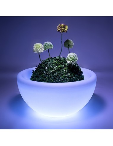 Кашпо с подсветкой Полусфера 50 см LED Garda RGB с аккумулятором