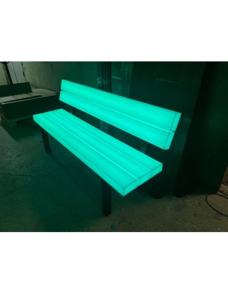 Cветящаяся уличная скамейка LED NIGHTWALK 55x180x88 см cо светодиодной подсветкой IP65 220V Cветящаяся уличная скамейка LED NIGHTWALK 55x180x88 см cо светодиодной подсветкой IP65 220V