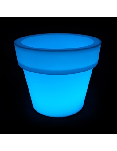Цветочный вазон с аккумулятором LED FLOWERPOT-2 c разноцветной RGB подсветкой и пультом USB IP65
