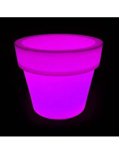 Цветочный вазон с аккумулятором LED FLOWERPOT-2 c разноцветной RGB подсветкой и пультом USB IP65
