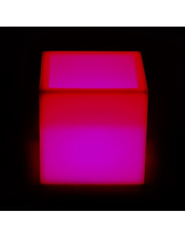 Кашпо с подсветкой Куб LED Plaza 30 см RGB с аккумулятором