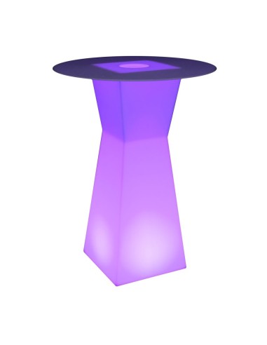 Светящийся барный стол с аккумулятором LED PRISM A 110 cм. разноцветный RGB с пультом IP65