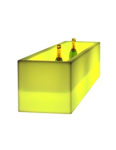 Светящееся цветочное кашпо с аккумулятором LED TETRA-3 c разноцветной RGB подсветкой и пультом USB IP65