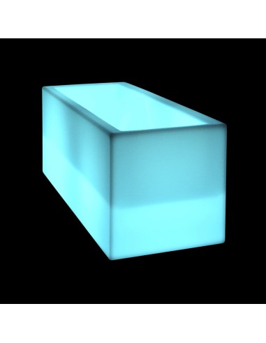 Светящееся цветочное кашпо с аккумулятором LED TETRA-2 c разноцветной RGB подсветкой и пультом USB IP65