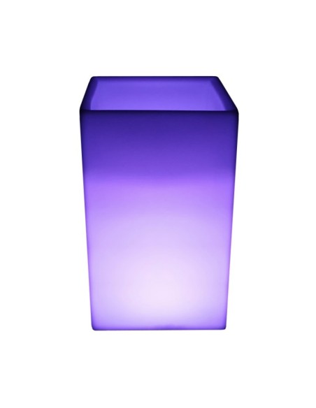 Светящееся цветочное кашпо с аккумулятором LED BORA-3 c разноцветной RGB подсветкой и пультом USB IP65