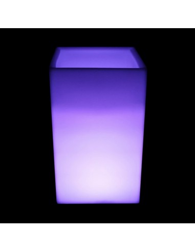 Светящееся цветочное кашпо с аккумулятором LED BORA-3 c разноцветной RGB подсветкой и пультом USB IP65