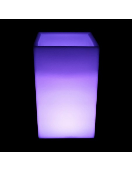 Светящееся цветочное кашпо с аккумулятором LED BORA-3 c разноцветной RGB подсветкой и пультом USB IP65