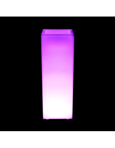 Светящееся цветочное кашпо с аккумулятором LED BORA-2 c разноцветной RGB подсветкой и пультом USB IP65