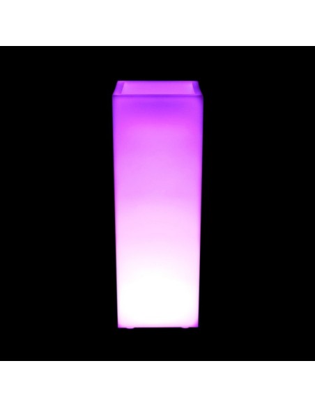 Светящееся цветочное кашпо с аккумулятором LED BORA-2 c разноцветной RGB подсветкой и пультом USB IP65