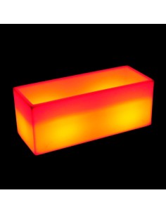 Светящееся цветочное кашпо с аккумулятором LED TETRA-1 c разноцветной RGB подсветкой и пультом USB IP65 2