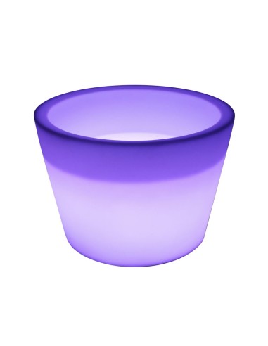 Цветочная кадка с аккумулятором LED BARREL c разноцветной RGB подсветкой и пультом USB IP65
