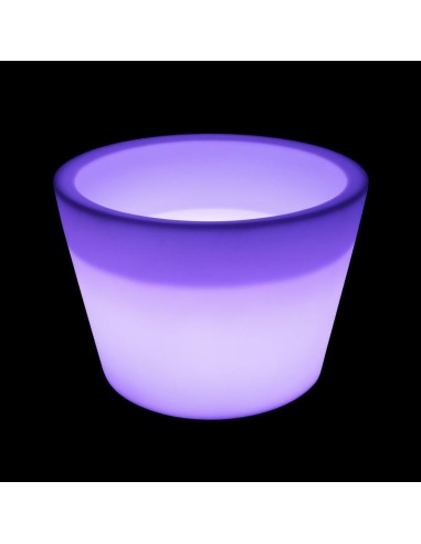 Цветочная кадка с аккумулятором LED BARREL c разноцветной RGB подсветкой и пультом USB IP65