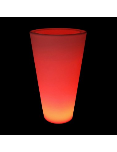 Цветочное кашпо с аккумулятором LED TUBE-3 c разноцветной RGB подсветкой и пультом USB IP65