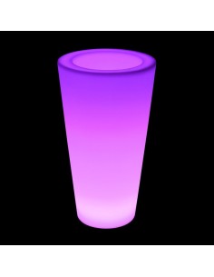 Светящееся кашпо для цветов LED TUBE-1 c разноцветной RGB подсветкой и пультом ДУ IP65 220V 2