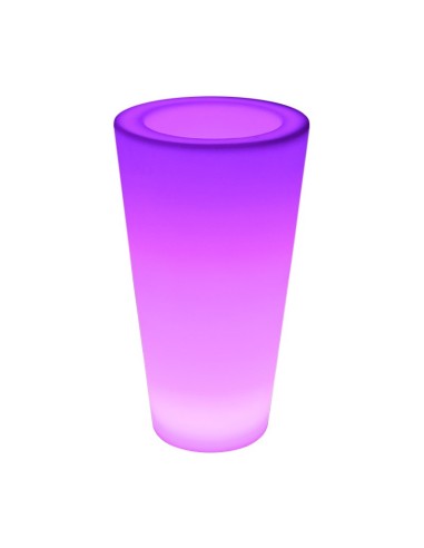 Цветочное кашпо с аккумулятором LED TUBE-1 c разноцветной RGB подсветкой и пультом USB IP65