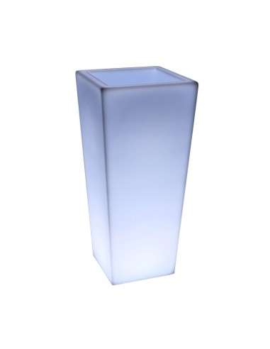 Светящееся кашпо для цветов LED QUADRUM-4 c белой светодиодной подсветкой IP65 220V