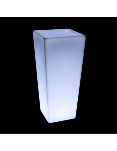 Светящееся кашпо для цветов LED QUADRUM-4 c белой светодиодной подсветкой IP65 220V 2