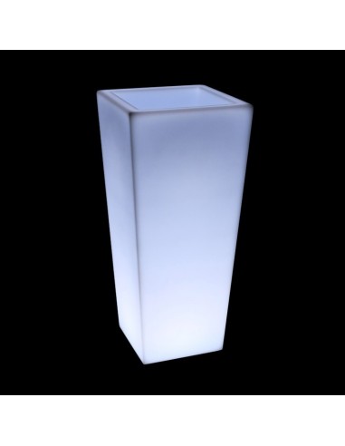 Светящееся кашпо для цветов LED QUADRUM-4 c белой светодиодной подсветкой IP65 220V