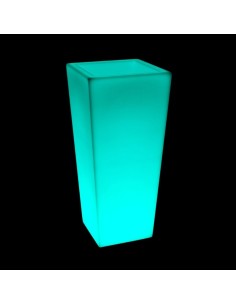 Светящееся кашпо для цветов LED QUADRUM-4 c разноцветной RGB подсветкой и пультом ДУ IP65 220V 2
