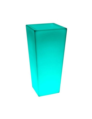 Цветочное кашпо с аккумулятором LED QUADRUM-4 c разноцветной RGB подсветкой и пультом USB IP65