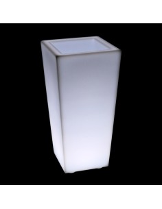 Светящееся кашпо для цветов LED QUADRUM-3 c белой светодиодной подсветкой IP65 220V 2