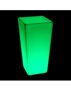Светящееся кашпо для цветов LED QUADRUM-3 c разноцветной RGB подсветкой и пультом ДУ IP65 220V 2