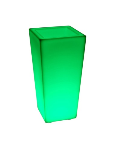 Цветочное кашпо с аккумулятором LED QUADRUM-3 c разноцветной RGB подсветкой и пультом USB IP65