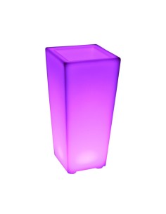 Светящееся кашпо для цветов LED QUADRUM-2 c разноцветной RGB подсветкой и пультом ДУ IP65 220V