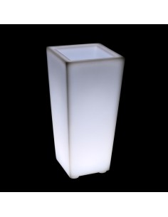 Светящееся кашпо для цветов LED QUADRUM-2 c белой светодиодной подсветкой IP65 220V 2