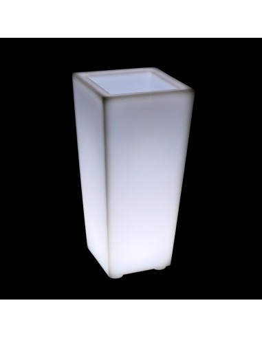 Светящееся кашпо для цветов LED QUADRUM-2 c белой светодиодной подсветкой IP65 220V