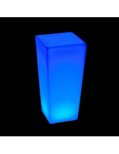 Светящееся кашпо для цветов LED QUADRUM-1 c разноцветной RGB подсветкой и пультом ДУ IP65 220V 2
