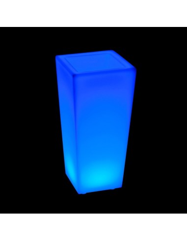 Светящееся кашпо для цветов LED QUADRUM-1 c разноцветной RGB подсветкой и пультом ДУ IP65 220V