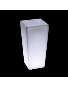 Светящееся кашпо для цветов LED QUADRUM-1 c белой светодиодной подсветкой IP65 220V 2