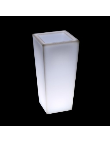 Светящееся кашпо для цветов LED QUADRUM-1 c белой светодиодной подсветкой IP65 220V
